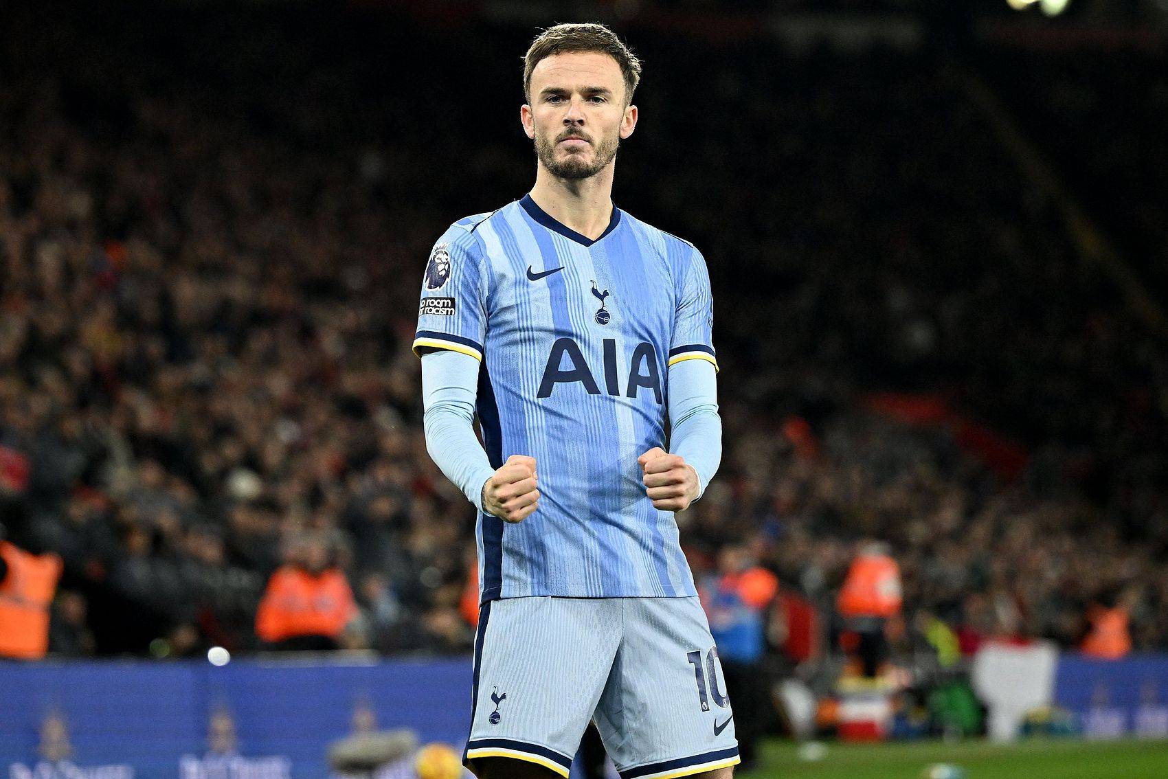 英超-孙兴慜1射2传麦迪逊双响 热刺5-0南安普顿