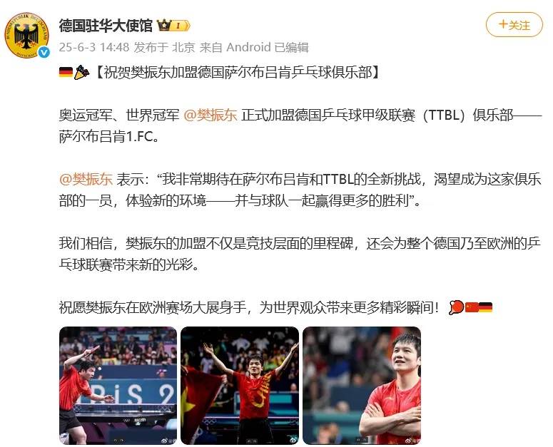 球队经理回应樊振东德甲待遇：绝非象征性的“握手礼”，但也没有夸张的财力规模