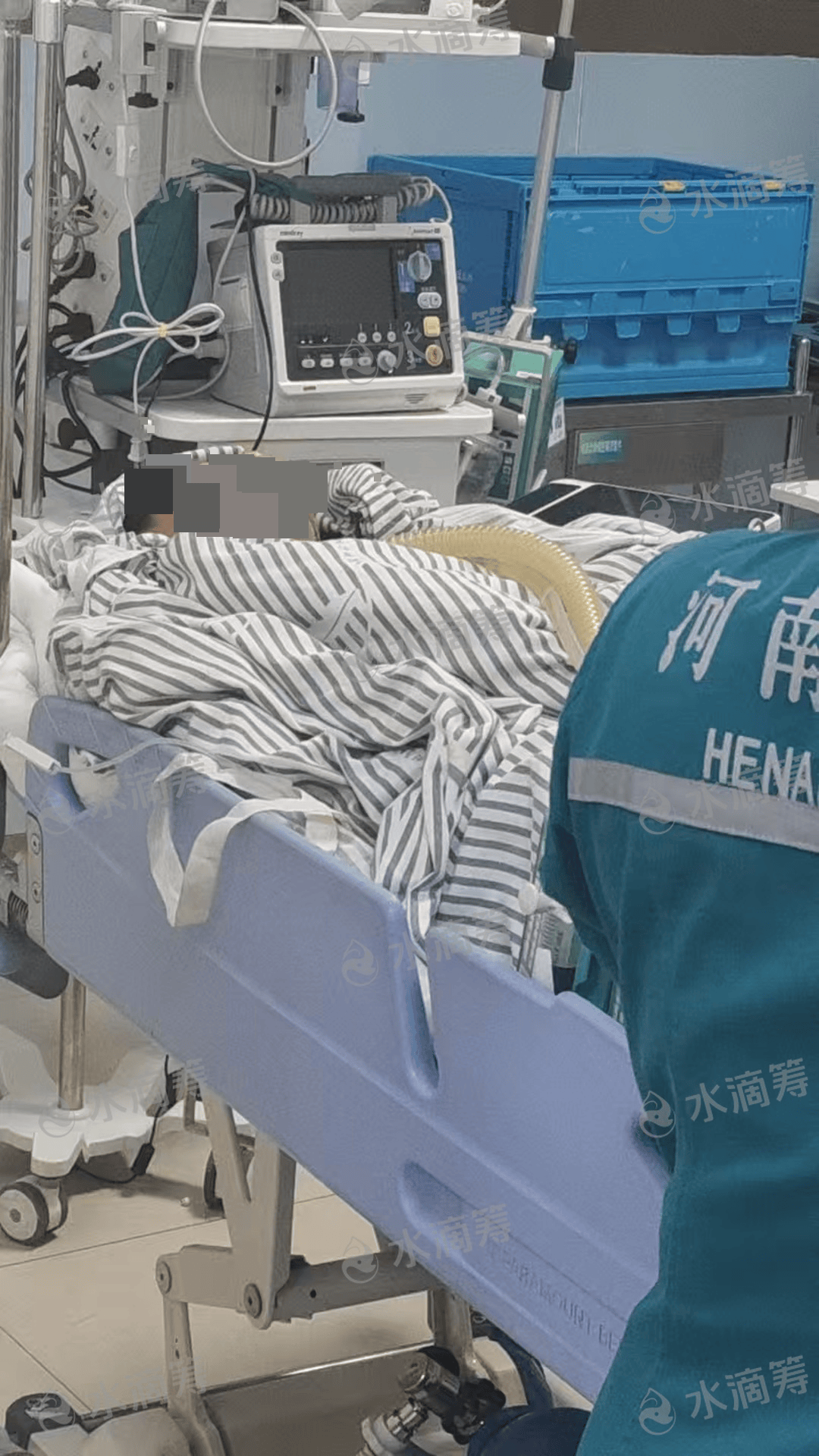 被绳子锁喉男孩赴京治疗后已脱离生命危险，当地调查：绳子系村民朱某雨（女，62岁）打玉米所拉，警方已对其采取刑事强制措施